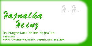 hajnalka heinz business card